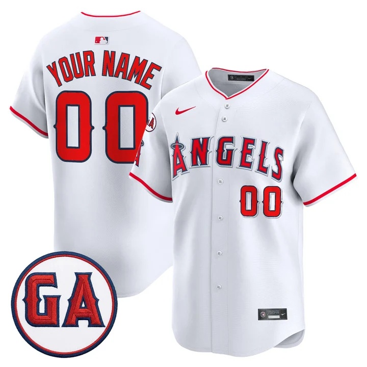 LOS ANGELES ANGELS 'GARRET ANDERSON TRIBUTE PATCH' VAPOR PREMIER LIMITED CUSTOM JERSEY WHITE