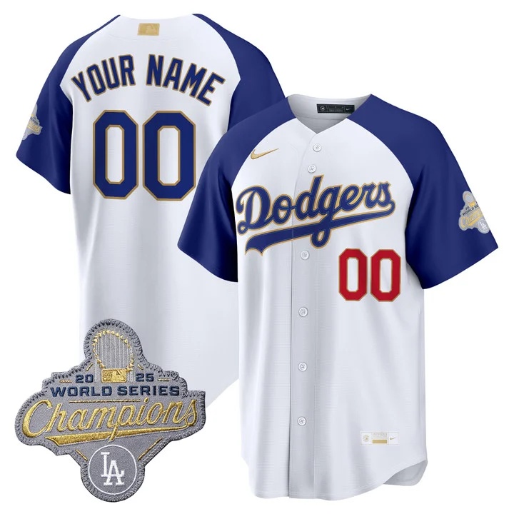 LOS ANGELES DODGERS GOLD COLLECTION PREMIER LIMITED CUSTOM JERSEY  WHITE ALTERNATE