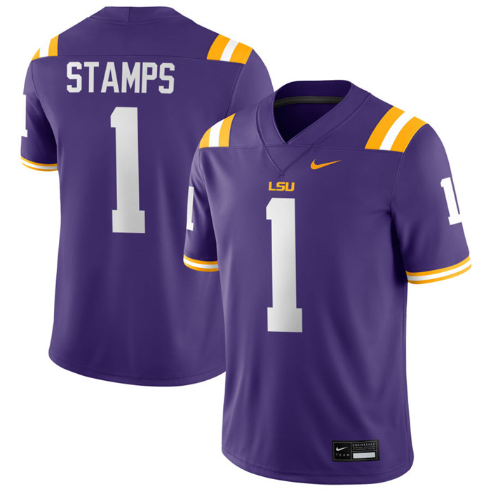 LSU Tigers #1 Ashton Stamps  Purple F.U.S.E. Limited College Football Game Jersey 
