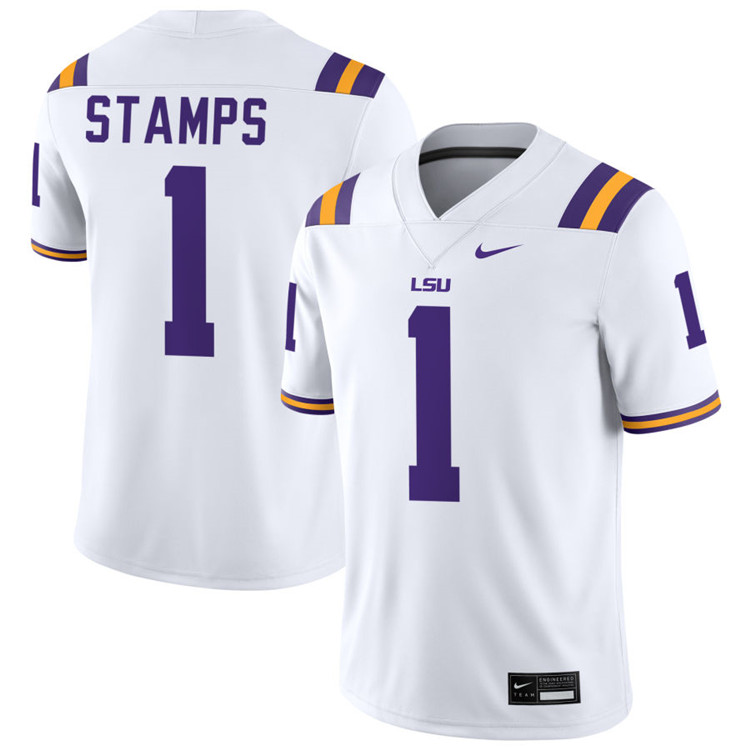 LSU Tigers #1 Ashton Stamps White F.U.S.E Limited College Football Game Jersey 