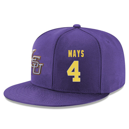 LSU Tigers 4 Skylar Mays Purple Adjustable Hat