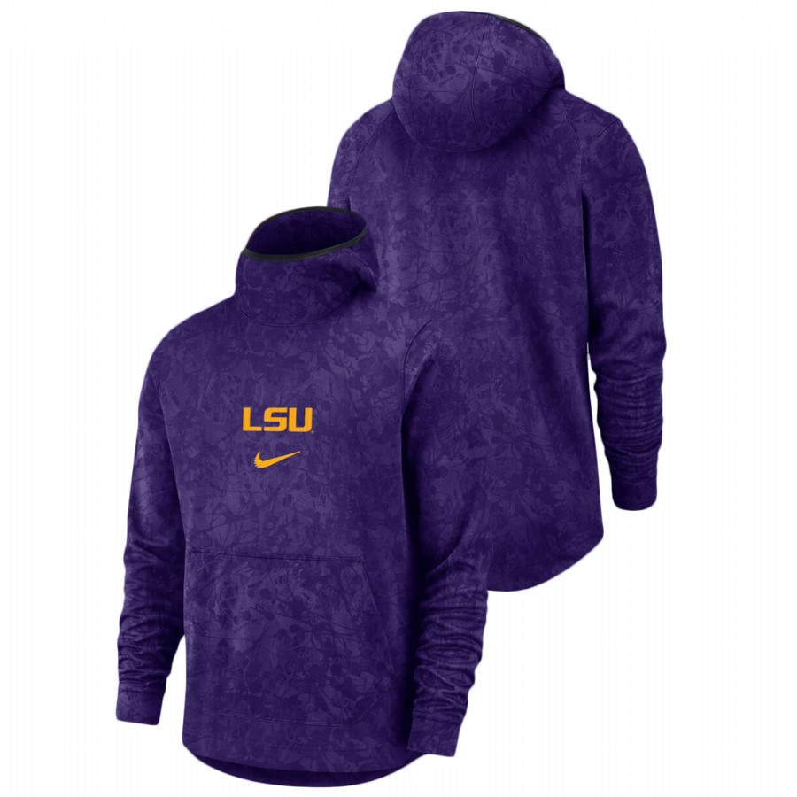 LSU Tigers Basketball Spotlight Team Logo Pullover Men's Purple Hoodie