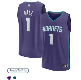 LaMelo Ball Charlotte Hornets Fanatics Fast Break Replica Player Jersey - Statement Edition - Purple
