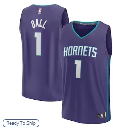 LaMelo Ball Charlotte Hornets Fanatics Youth Fast Break Player Jersey - Statement Edition - Purple