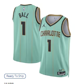 LaMelo Ball Charlotte Hornets Jordan Brand Unisex 2024-25 Swingman Player Jersey - City Edition - Mint