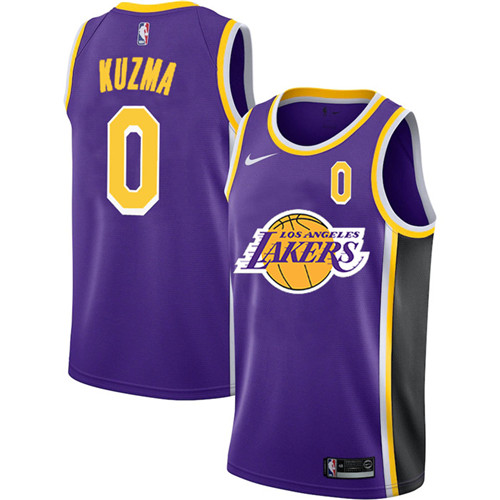 Lakers 0 Kyle Kuzma Purple 2020-2021 New City Edition Nike Swingman Jersey