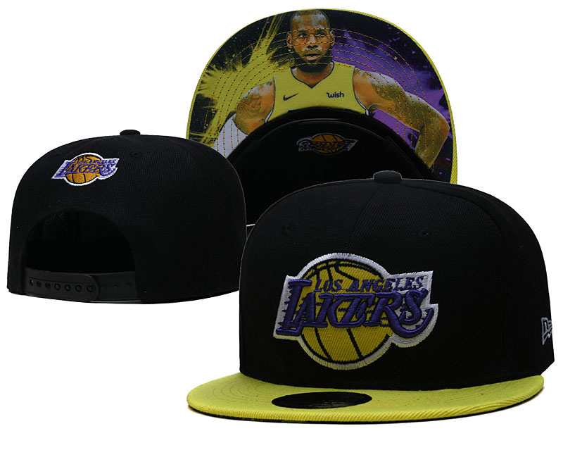 Lakers Snapback Hat Black- --YD