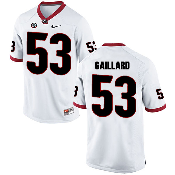 Lamont Gaillard Georgia Bulldogs Men's Jersey - #53 NCAA White Limited Away