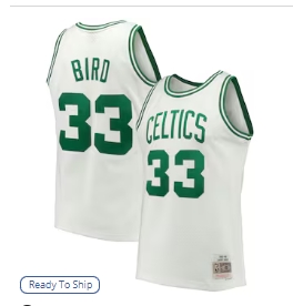 Larry Bird Boston Celtics Mitchell & Ness Hardwood Classics Swingman Jersey - White