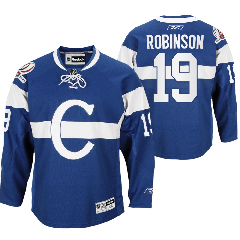 Larry Robinson Montreal Canadiens 100th Anniversary Celebration Blue Throwback Jersey