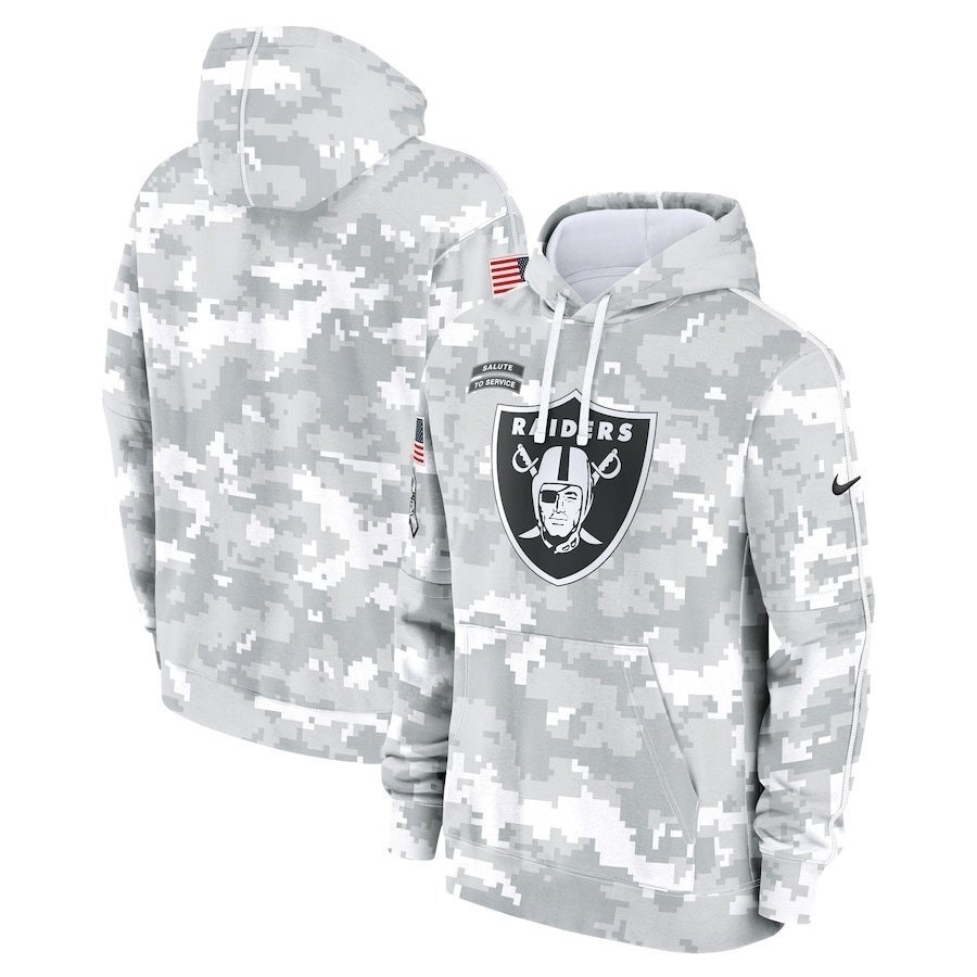 Las Vegas  Raiders  2025  Salute to Service  Limited Football Stitched hoodie Jersey