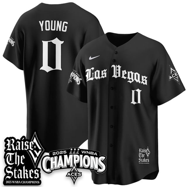 Las Vegas Aces 2025 WNBA Championship Baseball Jersey #0 Jackie Young