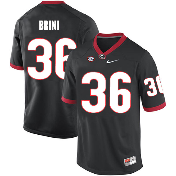Latavious Brini Georgia Bulldogs Men's Jersey - #36 NCAA Black Limited Home