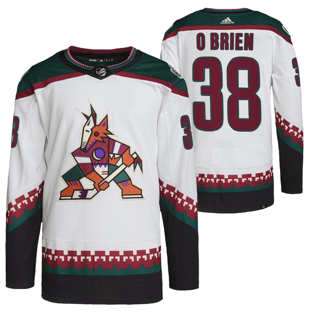 Liam O'Brien Arizona Coyotes White Away Primegreen Authentic Pro Jersey