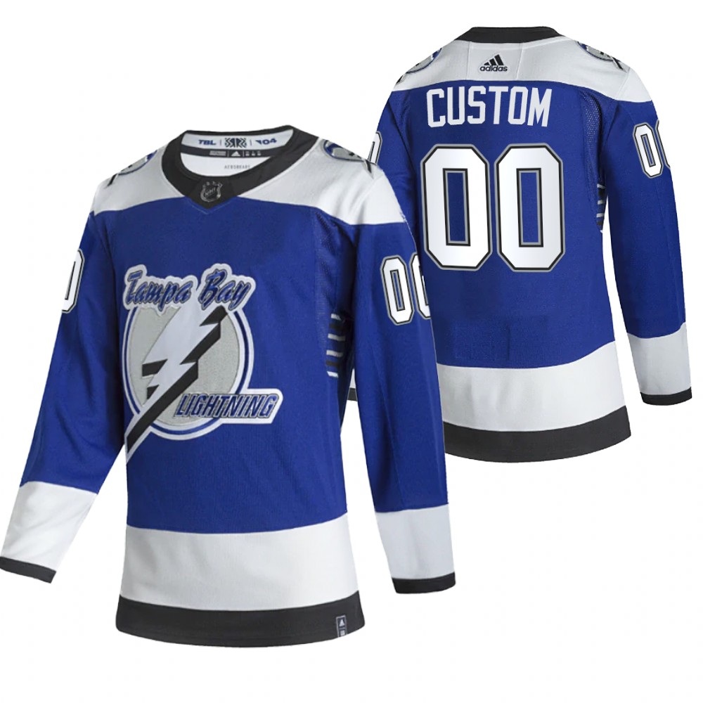 Lightning 2021 Reverse Retro #00 Custom Blue Jersey Authentic