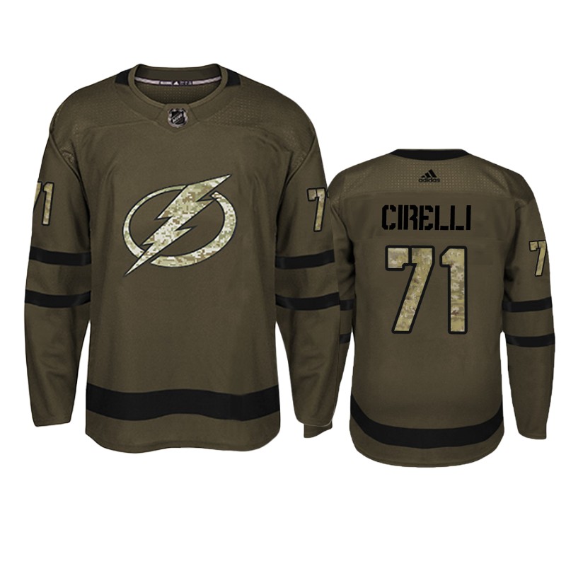 Lightning Anthony Cirelli Camo Military Jersey