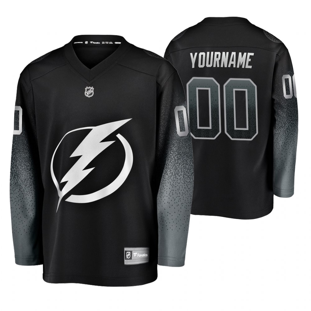Lightning Custom Black Breakaway Player Alternate Jersey