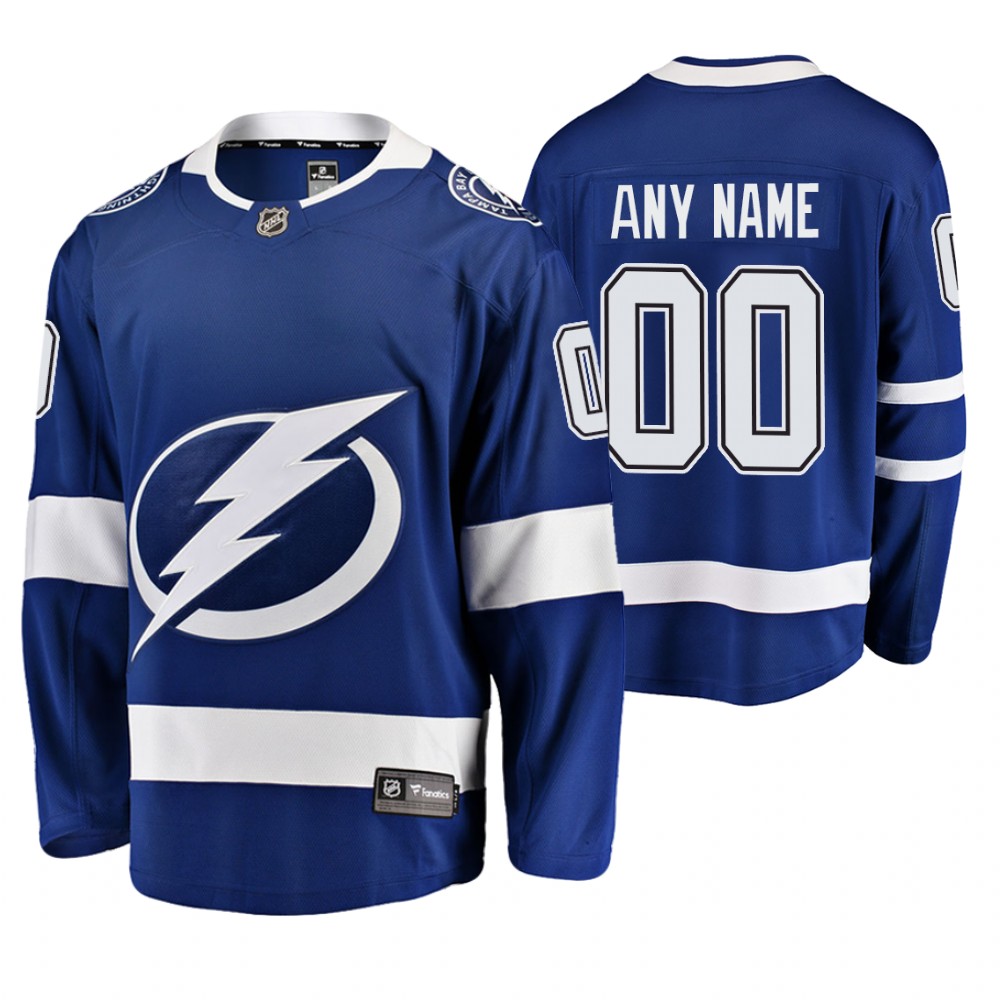 Lightning Custom blue Player Home Breakaway Jersey Men's