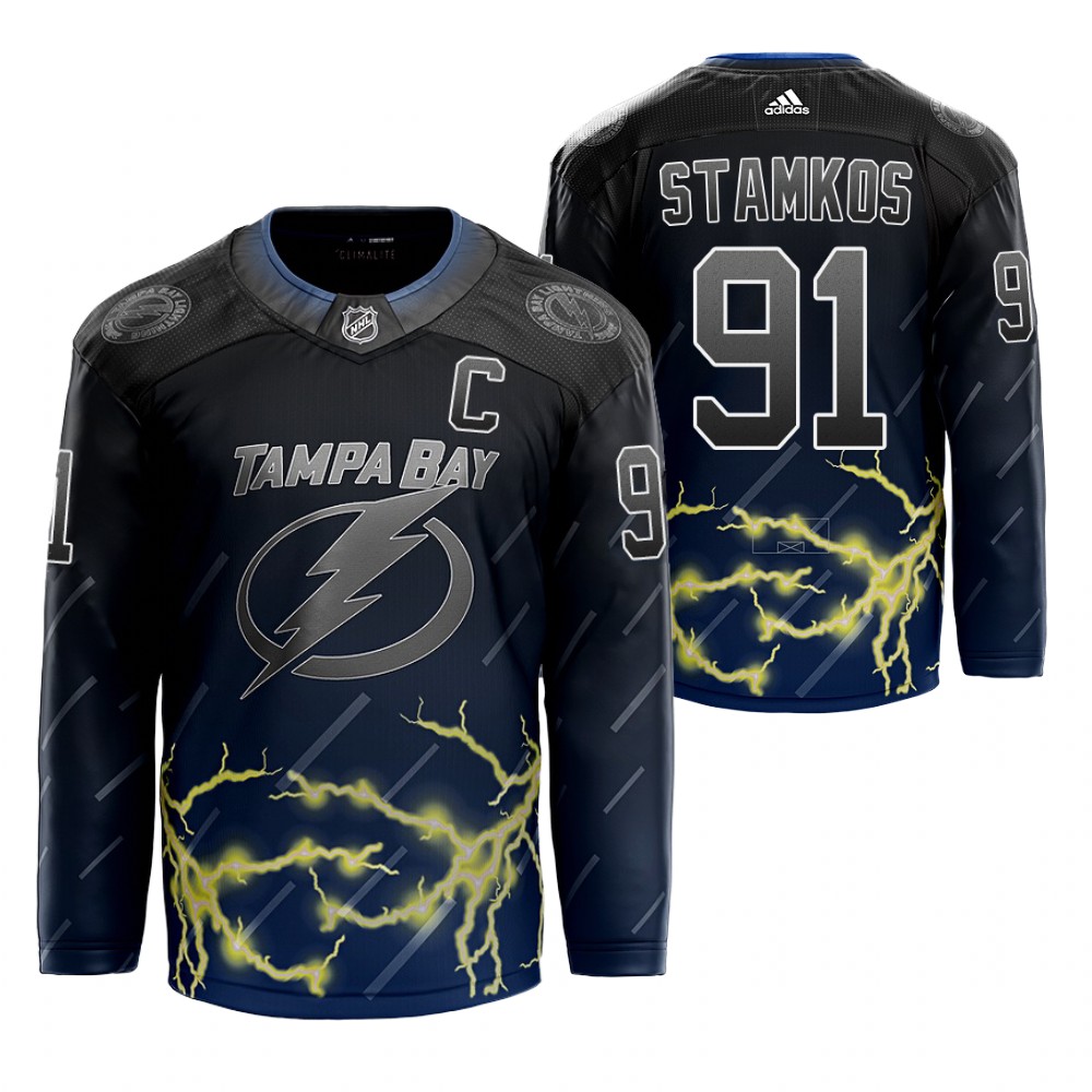 Lightning Steven Stamkos City Concept Black Thunderstorm Jersey