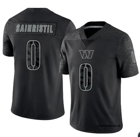 Limited Black Men's Mike Sainristil Washington Commanders Reflective Jersey