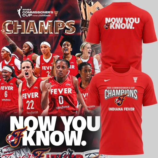 Limited Edition Fever Champions Commissioner’s Cup 2025 Tshirts