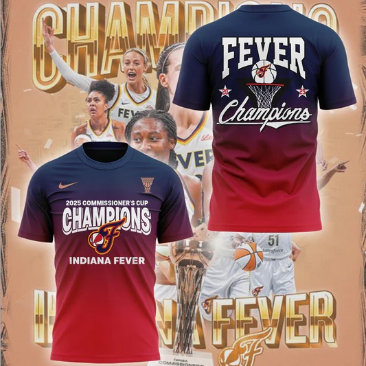 Limited Edition Fever Champions Commissioner’s Cup 2025 Tshirtss