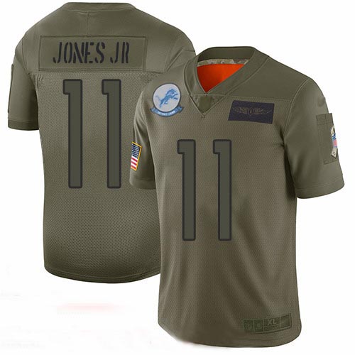 Lions #11 Marvin Jones Jr Camo Men's Stitched Football Limited 2019 Salute To Service Jersey