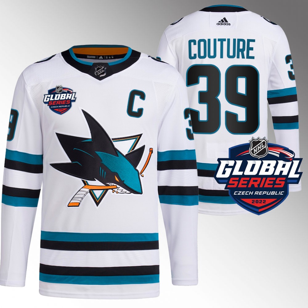 Logan Couture San Jose Sharks Primegreen White 2022 Global Series Jersey