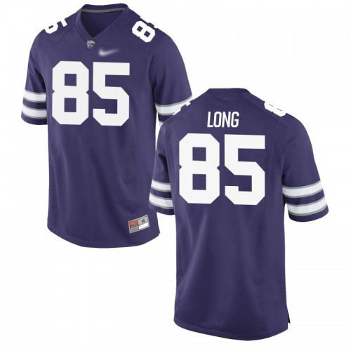 Logan Long Kansas State Wildcats Men's Jersey - #85 NCAA Purple Game