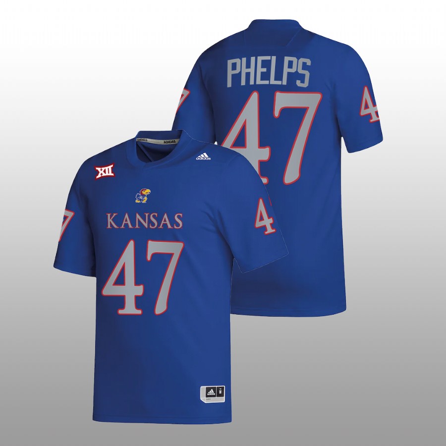 Lonnie Phelps Kansas Jayhawks Royal 2022 College Football NIL Replica Jersey