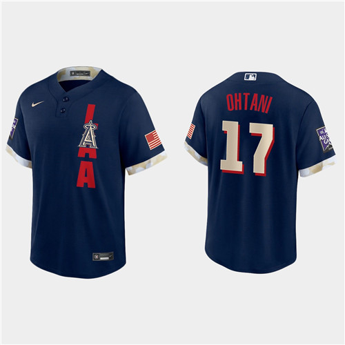 Los Angeles Angels #17 Shohei Ohtani 2021 Mlb All Star Game Fan's Version Navy Jersey_副本