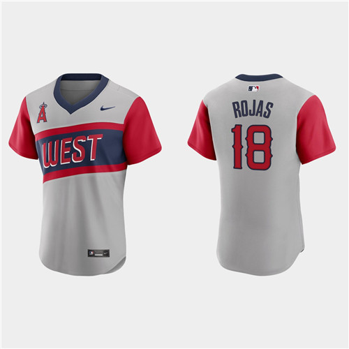 Los Angeles Angels #18 Jose Rojas Men's Nike Gray 2021 Little League Classic Authentic MLB Jersey