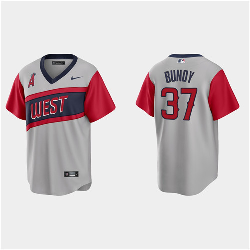 Los Angeles Angels #37 Dylan Bundy Men's Nike Gray 2021 Little League Classic Game MLB Jersey