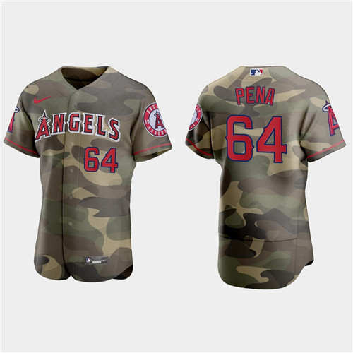 Los Angeles Angels #64 Felix Pena Men's Nike 2021 Armed Forces Day Authentic MLB Jersey -Camo