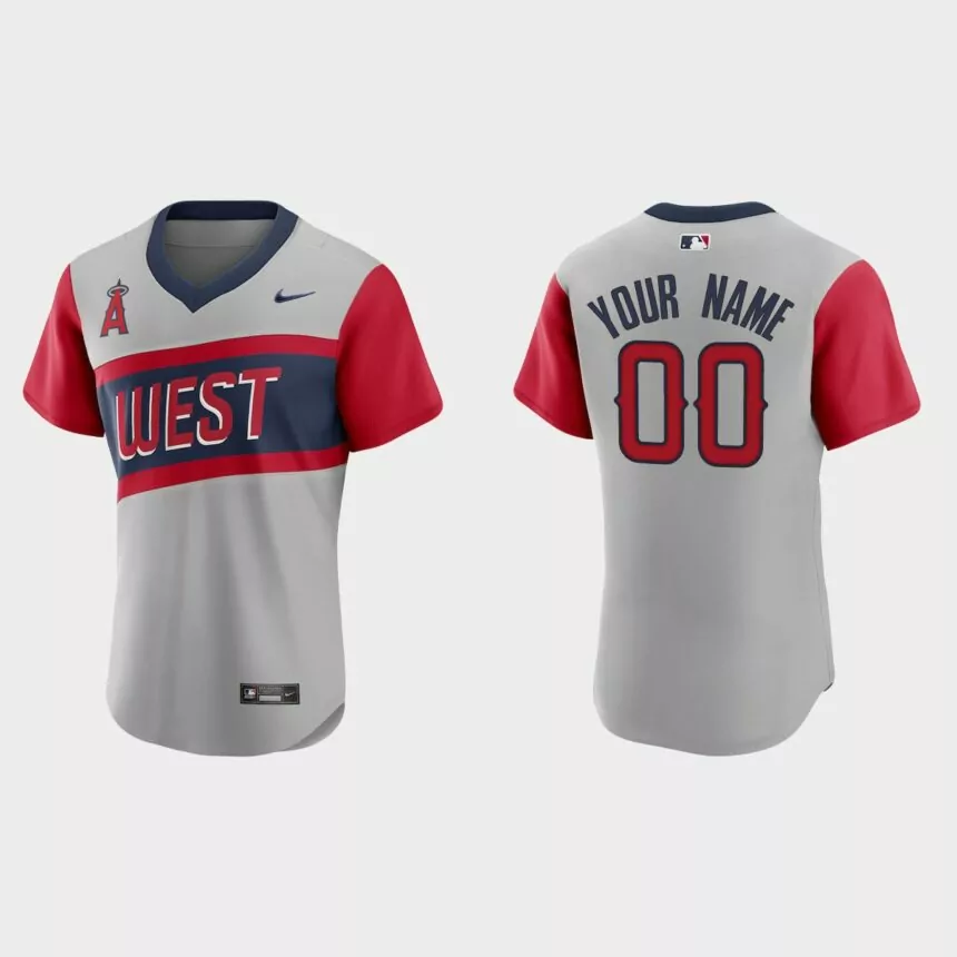 Los Angeles Angels Custom 2021 Little League Classic Road Authentic Jersey – Gray