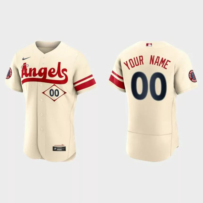Los Angeles Angels Custom 2022 City Connect Jersey – Cream