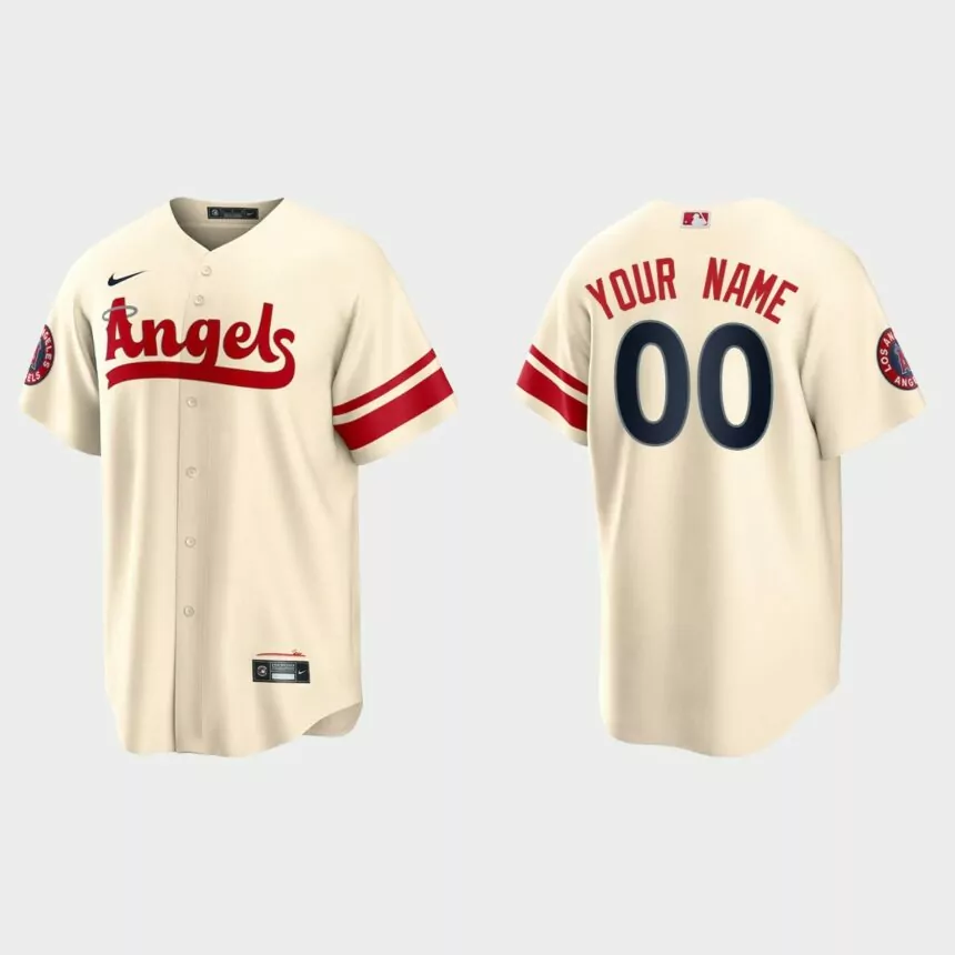 Los Angeles Angels Custom 2022 City Connect Replica Jersey – Cream