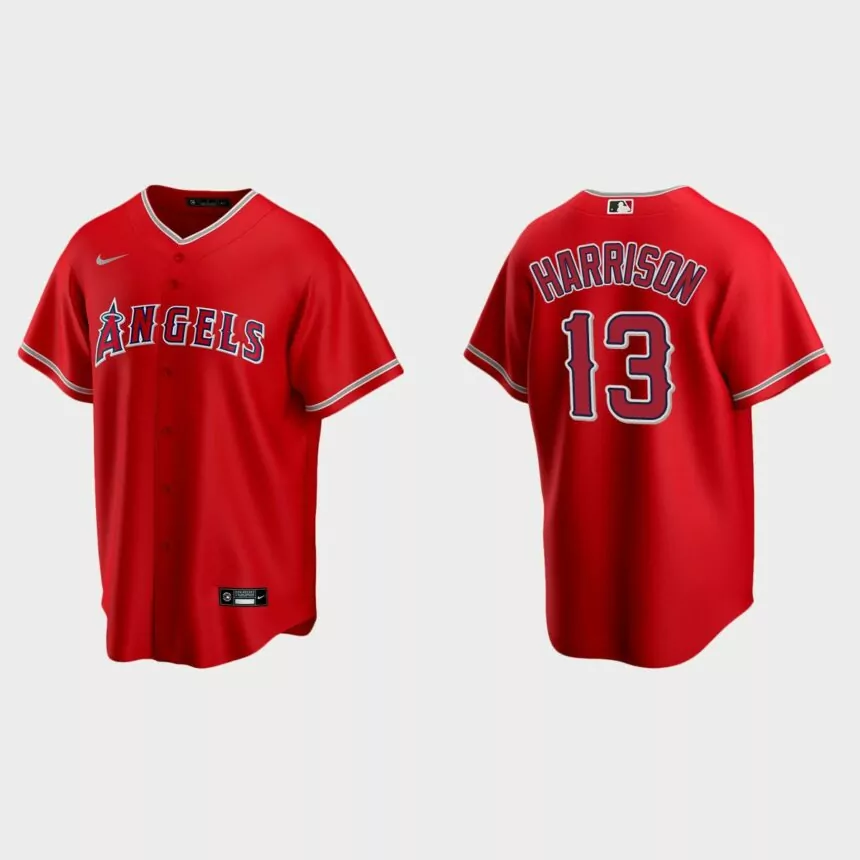 Los Angeles Angels Monte Harrison Replica Alternate Jersey – Red