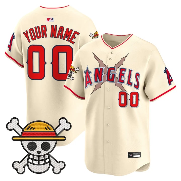 Los Angeles Angels x One Piece Vapor Premier Limited Custom Jersey cream