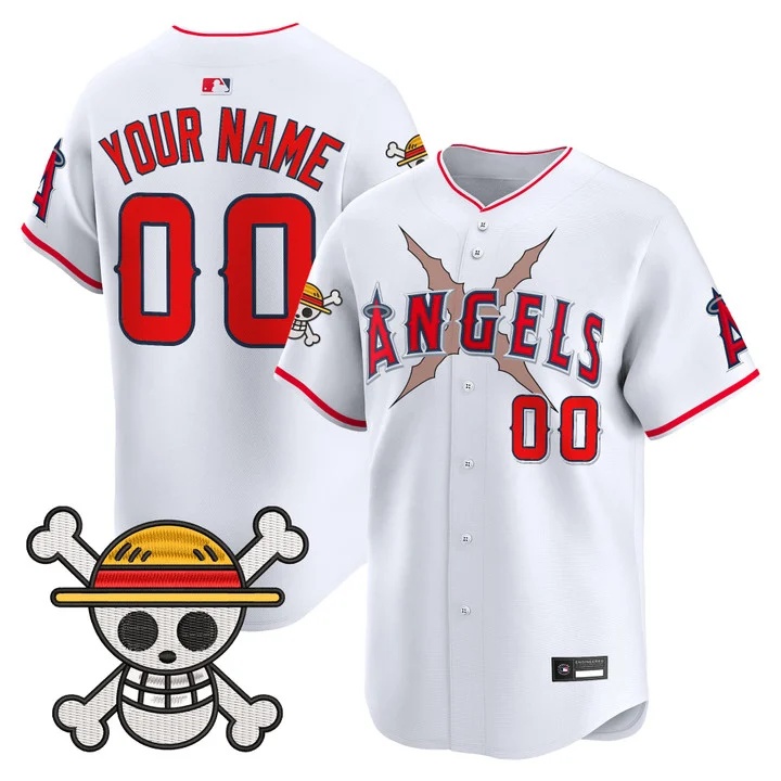 Los Angeles Angels x One Piece Vapor Premier Limited Custom Jersey white
