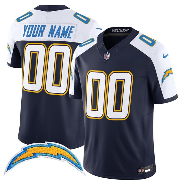 Los Angeles Chargers 2025 Alternate Charger Power Vapor Limited Custom Jersey navy white