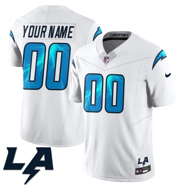 Los Angeles Chargers Rivarly Concept Custom Jersey white