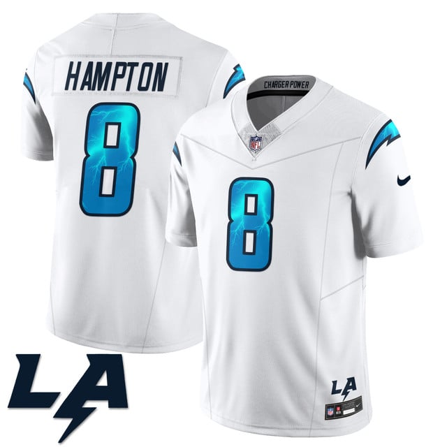 Los Angeles Chargers Rivarly Concept Jersey white #8 Omario Hampton