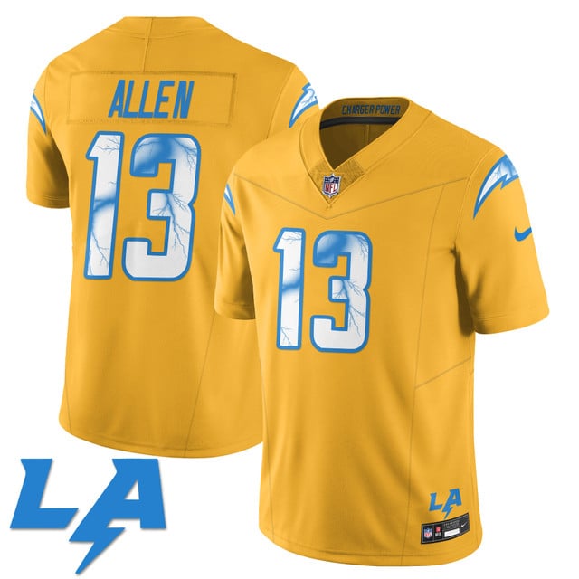 Los Angeles Chargers Rivarly Concept Jersey yellow #13 Keenan Allen