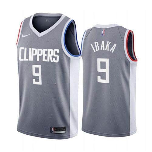 Los Angeles Clippers #9 Serge Ibaka Gray NBA Swingman 2020-21 Earned Edition Jersey