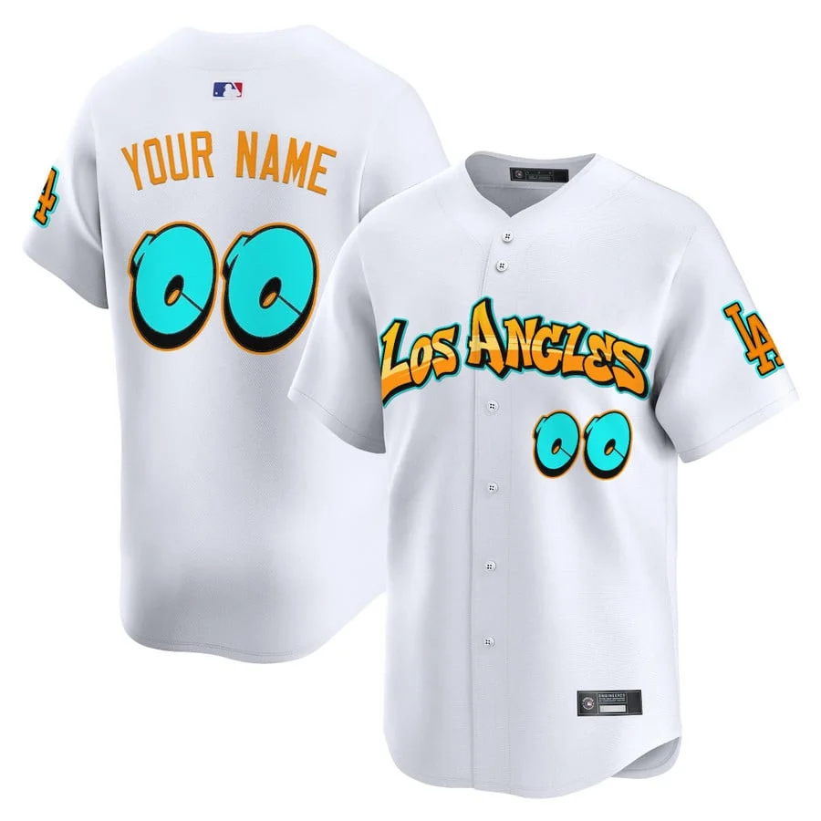 Los Angeles Dodgers 'Graffiti Street Style Edition' Vapor Premier Limited Custom Jersey WHITE