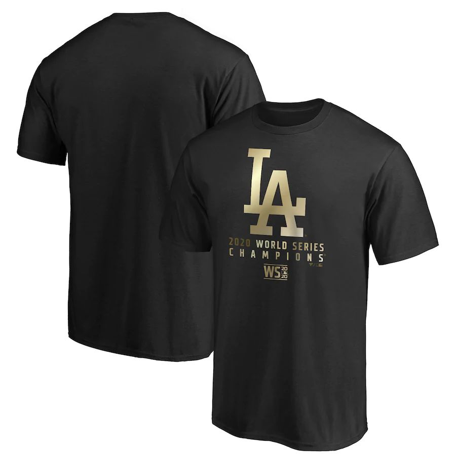 Los Angeles Dodgers 2020 World Series Champions Parade T-Shirt Black