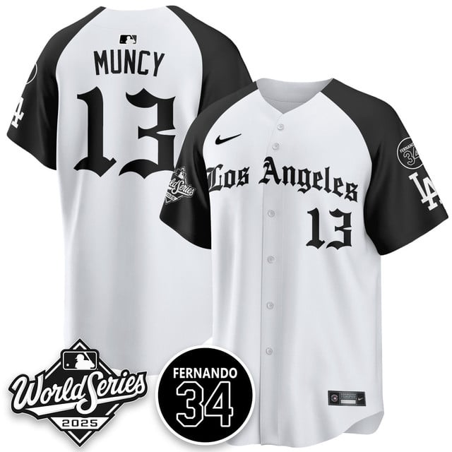 Los Angeles Dodgers 2025 Gothic NL Champions Jersey alternate #13 Max Muncy