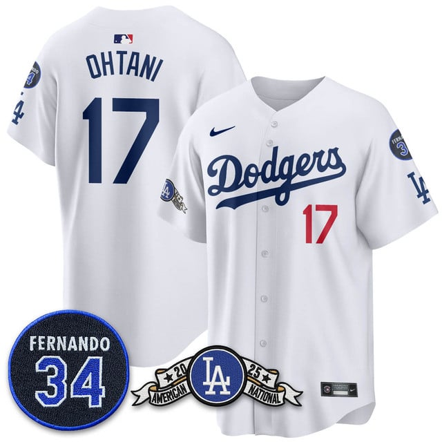 Los Angeles Dodgers 2025 National League Champions Jersey2 #17 Shohei Ohtani