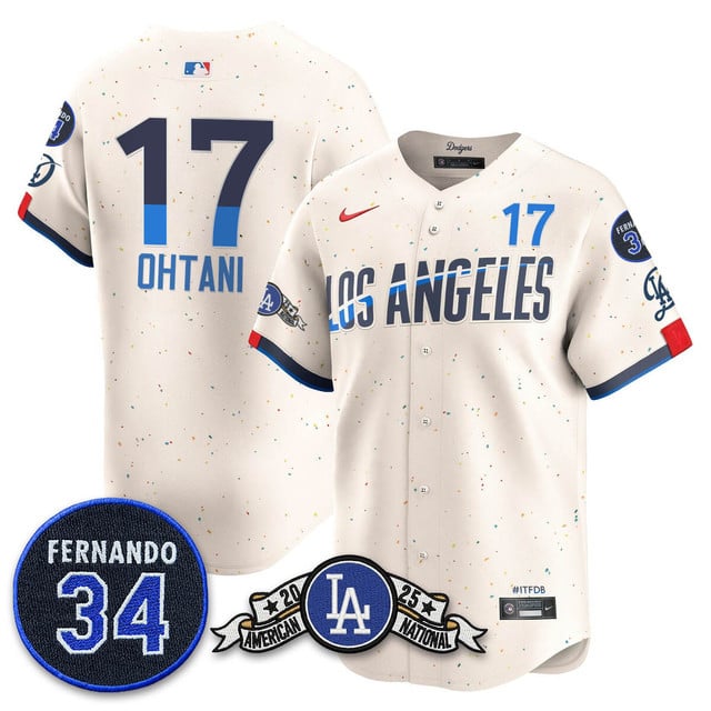 Los Angeles Dodgers 2025 National League Champions Jersey2 city connect #17 Shohei Ohtani
